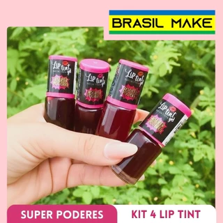 Kit 4 Lip Tint Pigmented Super Powers em Oferta na Shopee