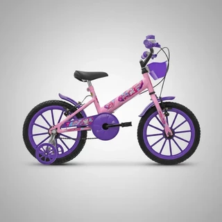 Bicicleta Bicicletinha Infantil Ultra Kids T Aro 16 Rosa Bebê E Lilás - Ultrabike em Oferta na Shopee