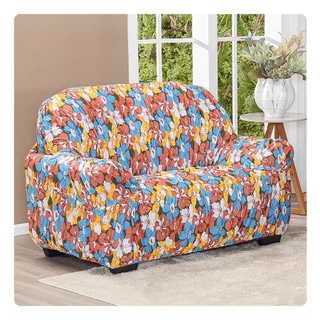 Capa Para Sofá Avulsa 2 Lugares Estampada Espandex 21 Elasticos em Oferta na Shopee