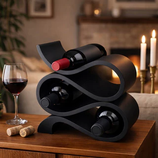 Adega de Vinho para mesa com suporte para vinho elegante e sofisticada