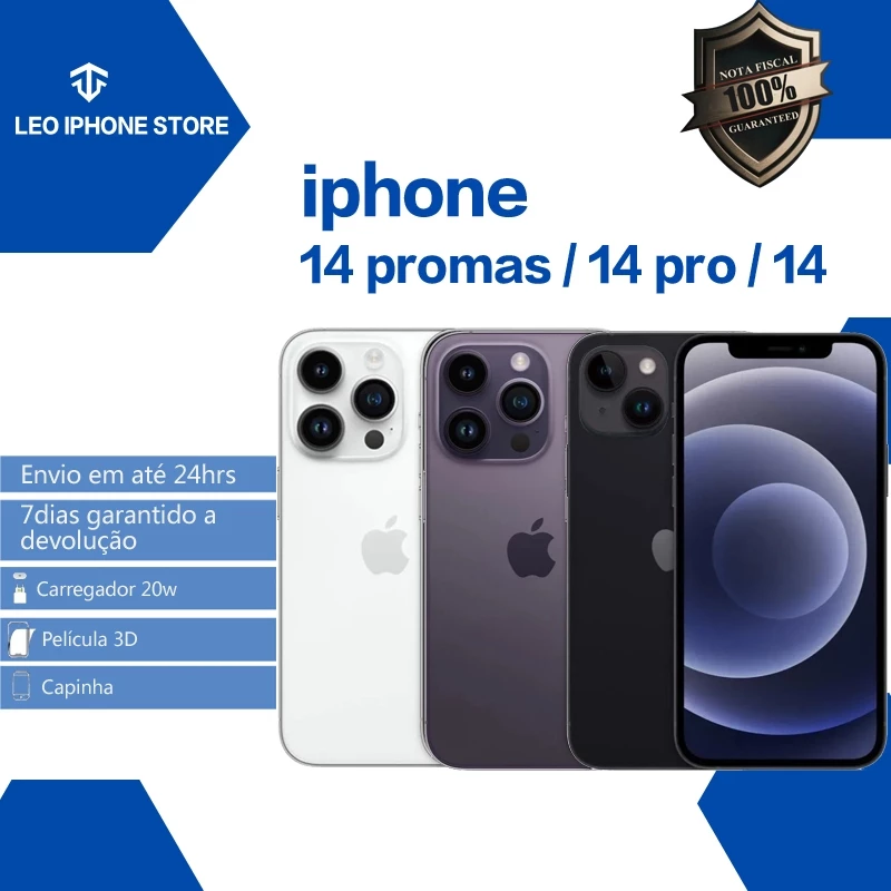 Celular Iphone 14/14PLUS/14 Pro/ 14 Pro Max 128gb/ 256gb 100% Original Com Garantia