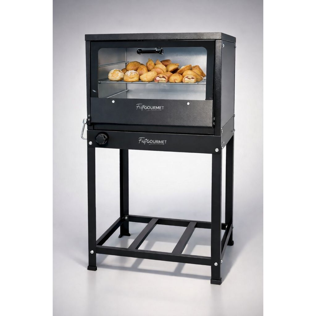 Forno Industrial A Gás 75 Litros Com Cavalete Tampa Vidro Co