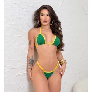Biquíni de Fita Marquinha Brasil Calcinha Fio Dental Regulável Moda Praia Verão em Oferta na Shopee