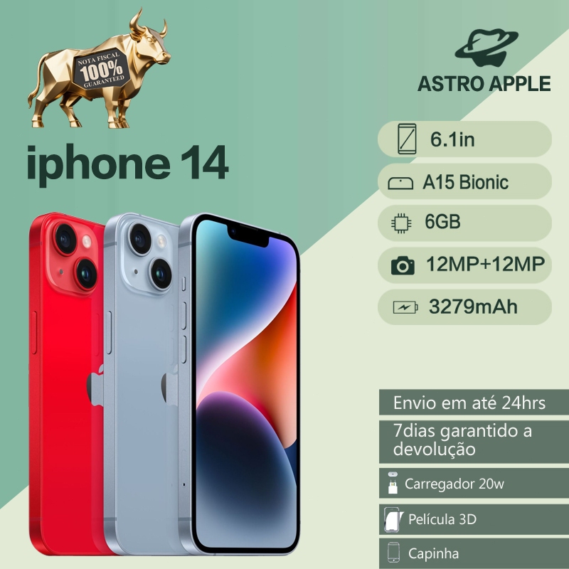 Celular Iphone 14 128gb 100% Original | Shopee Brasil