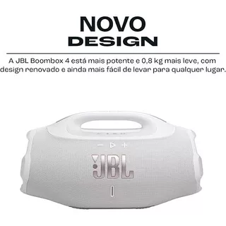 Caixa de Som JBL Boombox 4 Bluetooth AI Sound Boost Graves Personalizáveis Bateria de até 34h - IP68