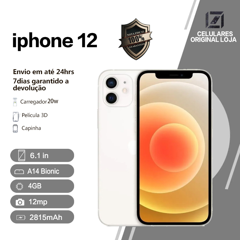 Celular iPhone 12 64/128/256GB 100%Original Com Garantia (VITRINE