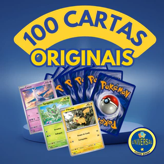 Cartas Pokemon Originais Lote de 100, 50 ou 20 - Sem cards repetidas - Brilhante Garantida em Oferta na Shopee