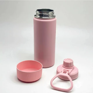 Garrafa Térmica 350/550ml Sem Bpa Ideal Para Academia Aço Inox Base Silicone
