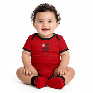 Kit Body Flamengo Torcida Baby em Oferta na Shopee