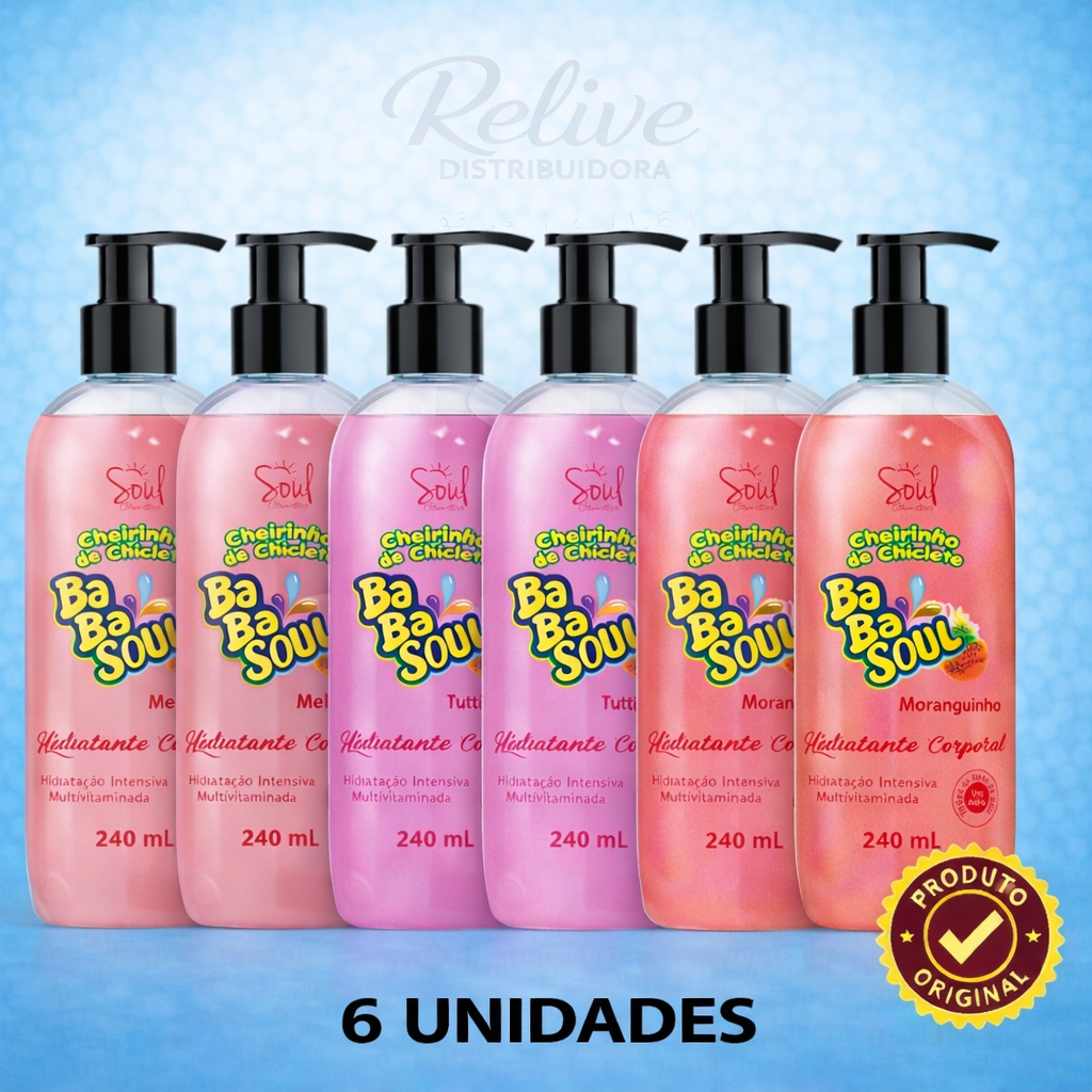 Kit 06 und Hidratante Coporal BABASOUL - SOUL - 240ml - Cheirinho