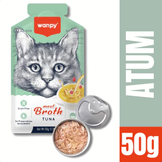 Sachê Wanpy Meat Broth Atum 50g Alimento Úmido para Gatos em Oferta na Shopee