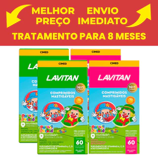 Lavitan Patati Patata Tutti-frutti C/ 60 + 2 Lavitan Patati Patata Mix de Sabores C/60 Cpr em Oferta na Shopee