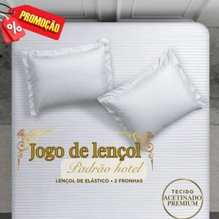 Jogo de Lençol Padrão Hotel 3 Peças Casal Queen | Lençol com Elástico | Toque Macio e Elegante em Oferta na Shopee