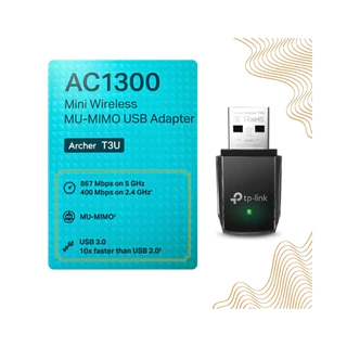 Adaptador Wi-fi USB Mini Wireless TP-Link AC1300 Archer T3u Preto 400Mb