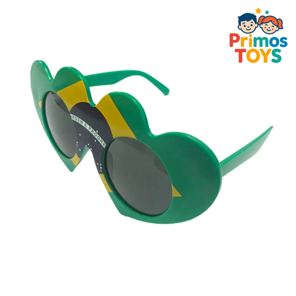 Kit 5 Óculos Brasil Coração Copa do Mundo | Acessório Torcida Verde e Amarelo em Oferta na Shopee