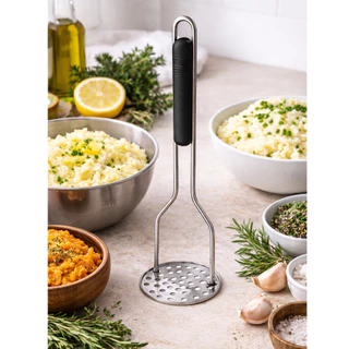 Amassador de Batatas Inox com Cabo | Espremedor Manual para Purês, Legumes e Alimentos em Oferta na Shopee