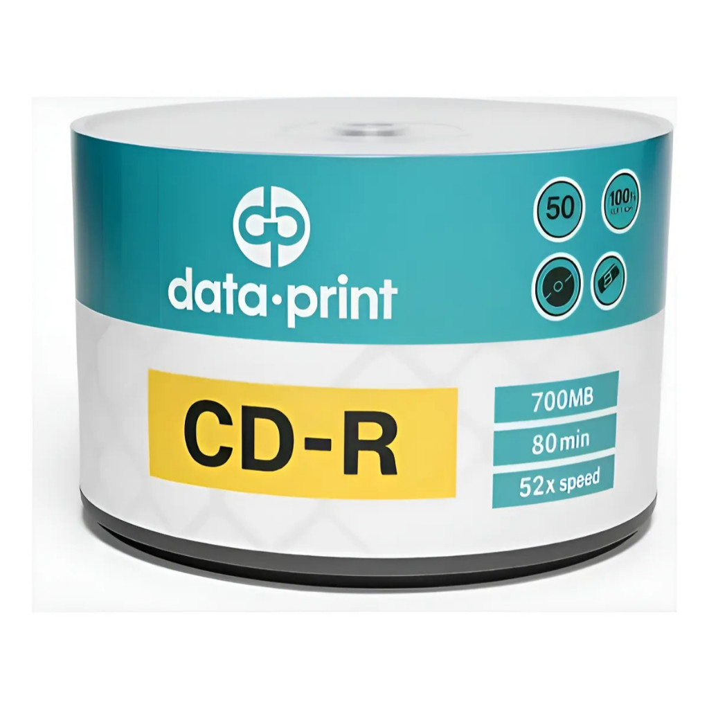 Cd-r Data Print Com Logo 52x 700mb 80 Minutos 50 Unidades | Shopee Brasil