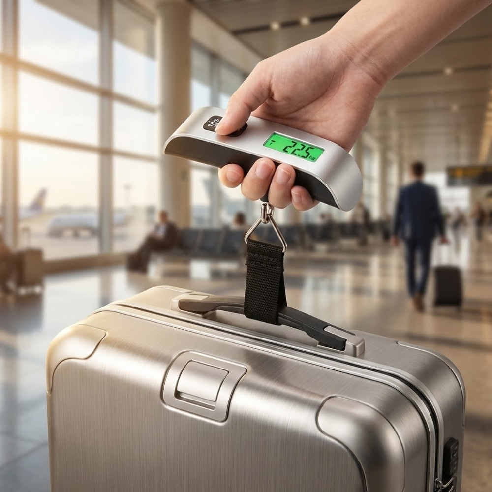 BALANÇA PARA MALA COM BATERIA SUPORTA 50KG PARA BAGAGEM EM VIAGENS ...