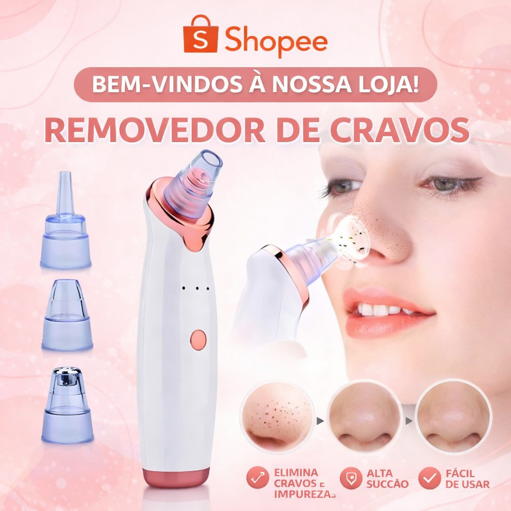 Removedor de Cravos e Espinhas a Vácuo AJ-F68-B Limpeza | Shopee Brasil
