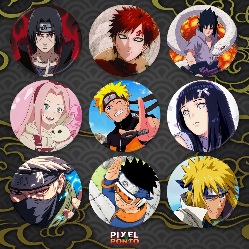 Bottons Naruto Shippuden Anime Bottom Sasuke - Botons - Buttons Broche ...
