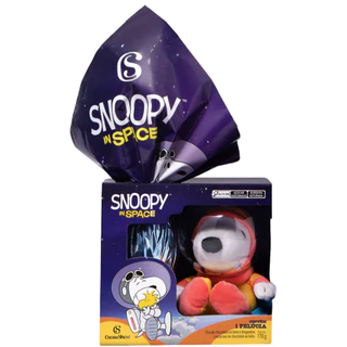 Ovo de Páscoa Cacau Show Chocolate ao Leite Pelúcia Snoopy Astronauta 170g em Oferta na Shopee