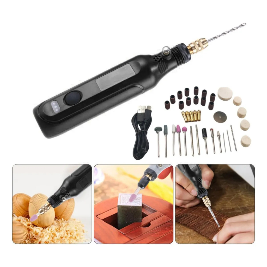 Mini Retífica Sem Fio Multiuso 36 Acessórios Para 3.7v Preto 3.7v 50 ...