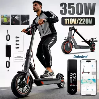 Patinete Elétrico Adulto 500W 36V, Bateria 7.5AH, 30km Alcance, Bluetooth, Portátil, Rodas 17 em Oferta na Shopee