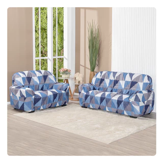 KIt Capa de Sofá 2 e 3 Lugares Várias Estampas 21 Elásticos em Oferta na Shopee