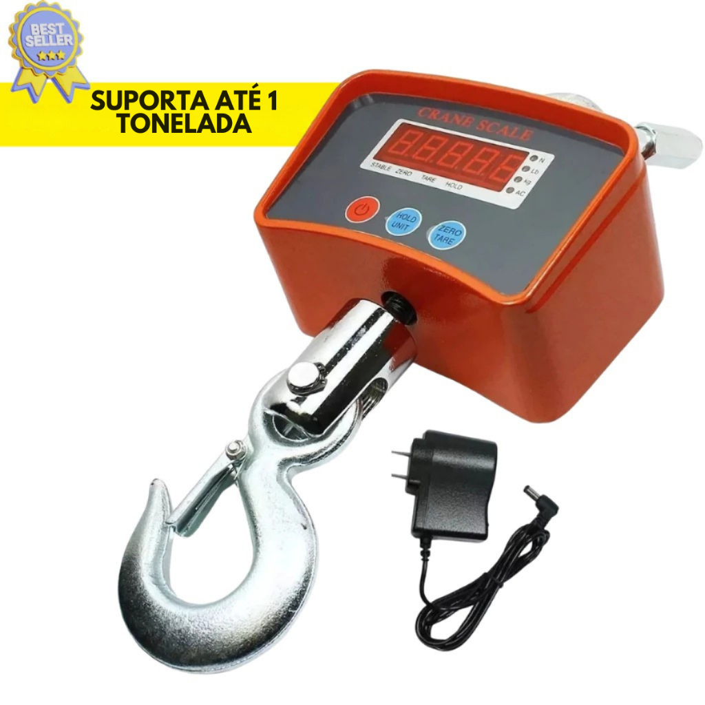 Balança Digital 1 Tonelada Suspensa Profissional Industrial 1000KGS c ...