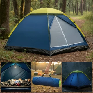 Barraca Iglu Impermeável De Camping 2 Pessoas  Azul em Oferta na Shopee