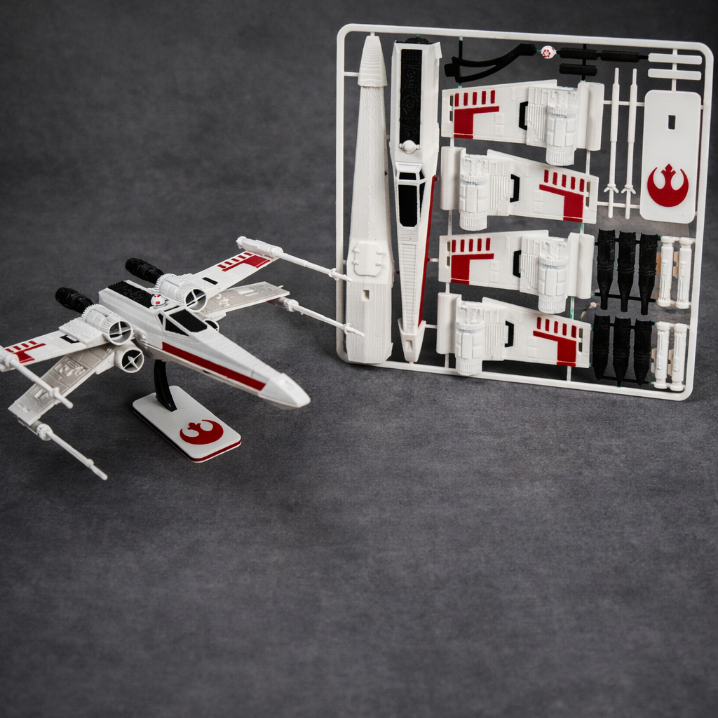 Kit Avião de Montar Brinquedo Nave Espacial X-Wing para Montagem Colecionável Exclusivo Decoração
