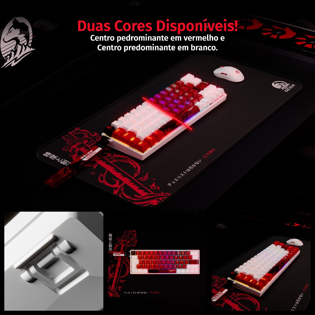 Teclado Mecânico Keycaps Personalizado com Fitinha Courtesy 65