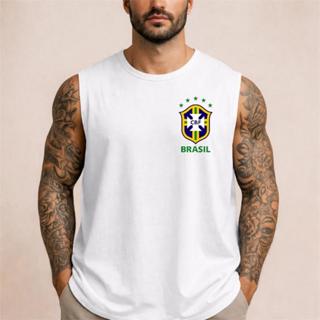 Regata Oversize Brasil Copa 100% Algodao Lançamento em Oferta na Shopee