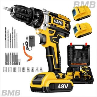 Parafusadeira e Furadeira 48V Recarregável com 2 Baterias Maleta Kit Completo Bivolt Uso Doméstico e Profissional — foto 6 — Achou Levou Brasil