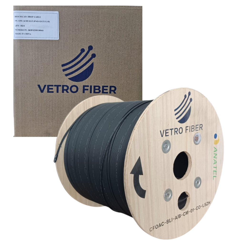 CABO DROP 1FO 1000M PTO - VETRO FIBER - PADRAO PROVEDOR | Shopee Brasil