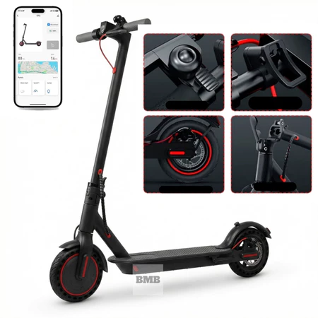 Patinete Elétrico 500W Até 41km com App GPS Bateria Recarregável Dobrável Super Autonomia para adultos até 120kg