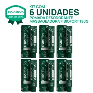 06 UN FISIOFORT 150g pomada massageadora desodorante Bio instinto academia dores musculares treino em Oferta na Shopee