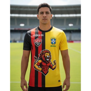 Camiseta Brasil + Personalizada com seu time Nordeste em Oferta na Shopee