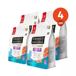 Kit 4 Ração Fórmula Natural Fresh Meat Gatos Pelos Longos Hairball Daily Care 1kg Adimax Total de 4kg em Oferta na Shopee