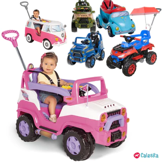 Quadriciclo Infantil Carrinho Menina Menino Passeio e Pedal Calesita Suporta Até 30kg em Oferta na Shopee