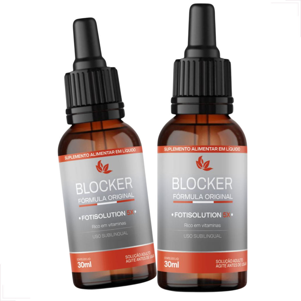 2x Blocker P/ Calvicie DHT Blocker Com Biotina Selenio Acido Folico ...