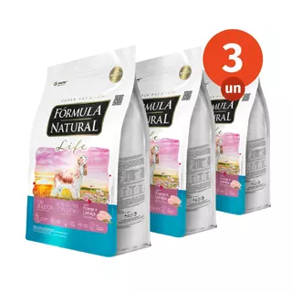 Kit 3 Ração Fórmula Natural Life Cães Adultos Porte Mini e Pequeno 1kg Adimax Total de 3kg em Oferta na Shopee