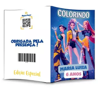 Livro de colorir personalizado Guerreiras KPOP Lembrancinha personalizada em Oferta na Shopee