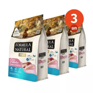 Kit 3 Ração Fórmula Natural Pro Cães Filhotes Porte Mini e Pequeno 2,5kg Adimax Total de 7,5kg em Oferta na Shopee