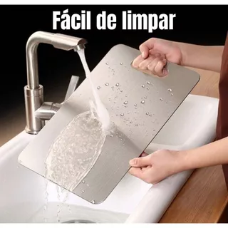 Tábua De Corte Titânio Inox Com Alça Para Cozinha 34x23 Cm Churrasco Legumes Retangular Prateado