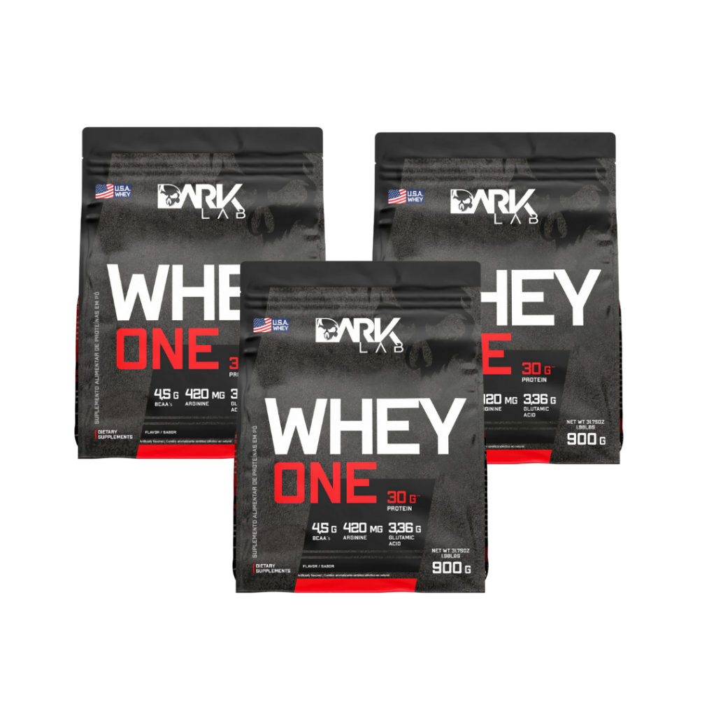 Kit 3 Whey Protein One Refil 900g Dark Lab - Proteina com BCAA ...