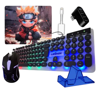 Mobilador kit Gamer Iphone Teclado Mouse Hub Otg Suporte Celular 6 itens Pc Notebook Celular em Oferta na Shopee