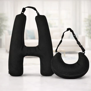 TRAVESSEIRO PARA VIAGEM H COM ALMOFADA PARA PESCOÇO FIBRA SILICONADA em Oferta na Shopee