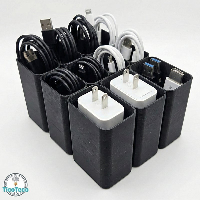 Organizador De Cabos Carregador Celular Usb Mesa Escritório Porta Fios ...