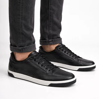 Sapatenis Masculino Em Couro Tenis Social Casual Leve Confortavel Macio Em Promoção Envio Imediato